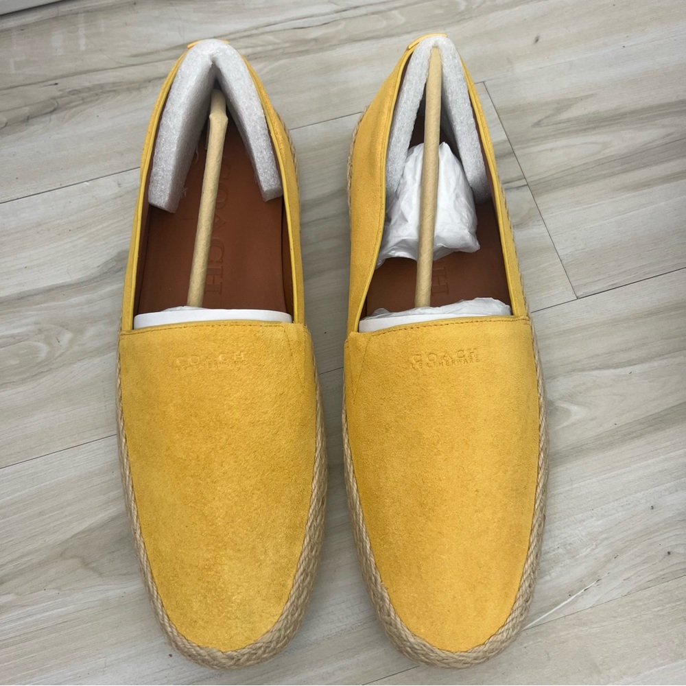 Coach NIB 1941 Suede Espadrille Canary Slip-Ons - Picture 3 of 5